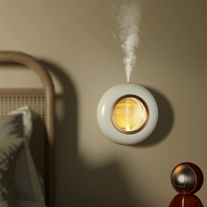 Wall-mounted aroma diffuser requires no drilling