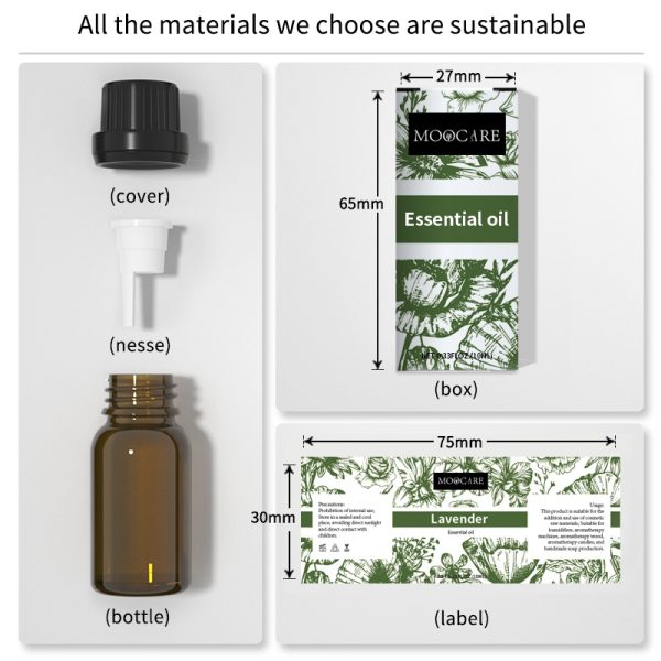 Essential oil packaging details