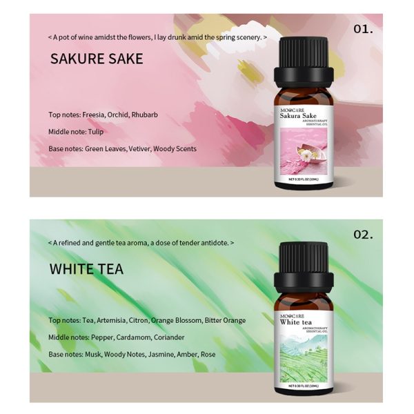 Sakura sake and white tea essential oil