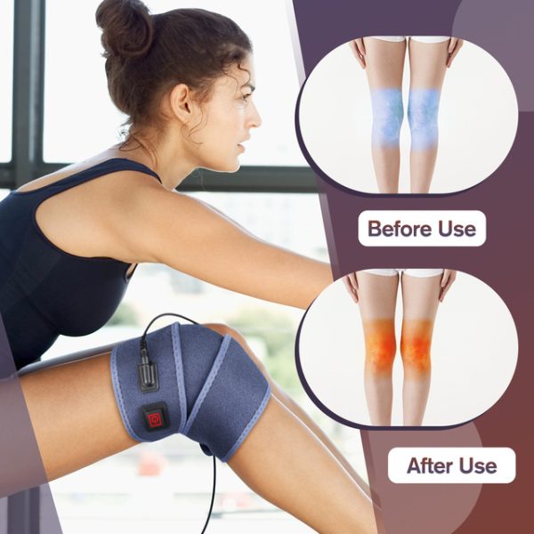 Comparison before and after knee hot compress